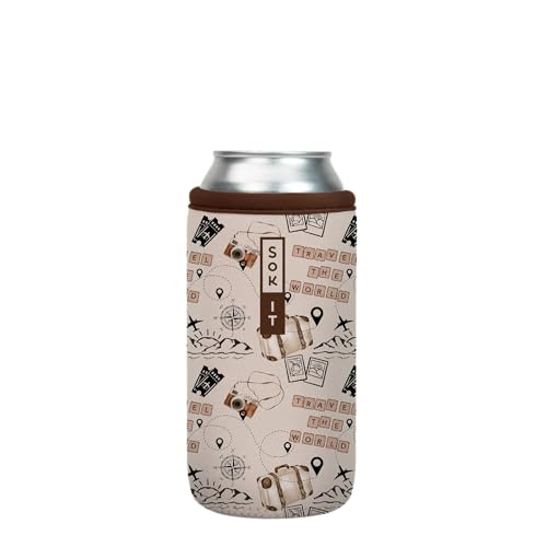 CanSok Sleeve for Beer & Soda Insulated Neoprene Cover (The Scenic Route / 16oz Can Sleeve)