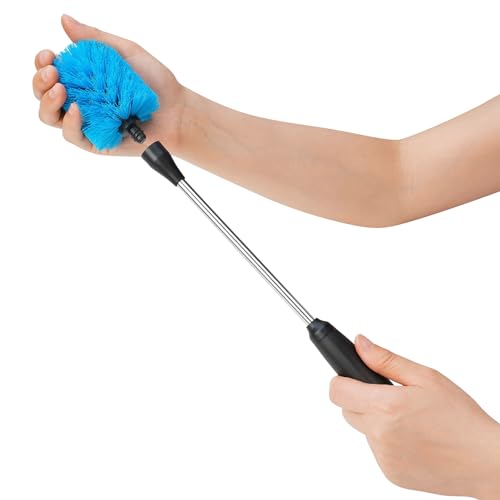 Stainless Steel Bottle Brush with Replaceable Head (Blue / 13-15 Inch (Pack of 2))