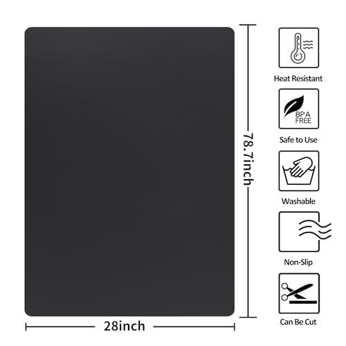 Extra Large Silicone Mat (78.7"L x 28"W / Black)