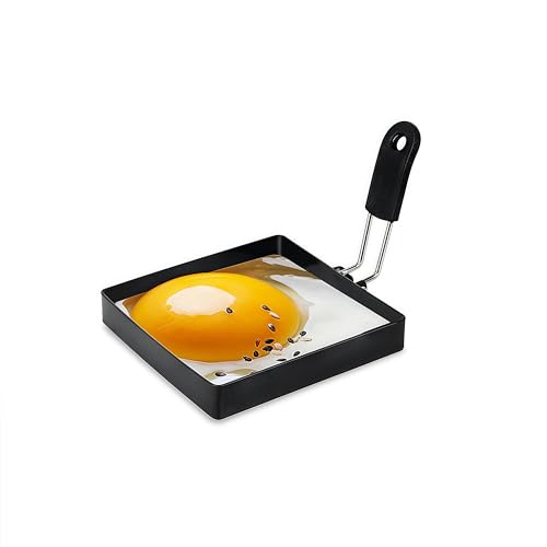 4'' Square Egg Rings with Silicone Handle