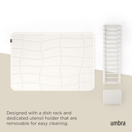 Udry Dish Drying Rack with Microfiber Mat (24" x 17" / Sand)