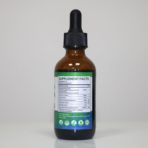 2 Pack Soursop Graviola Leaf Extract Liquid Drops Supplement with Irish Sea Moss & Turmeric for Cellular Support (2 Pack)