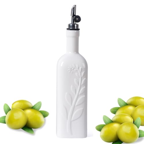 20 Oz Olive Oil Dispenser Bottle with Spout (Square)