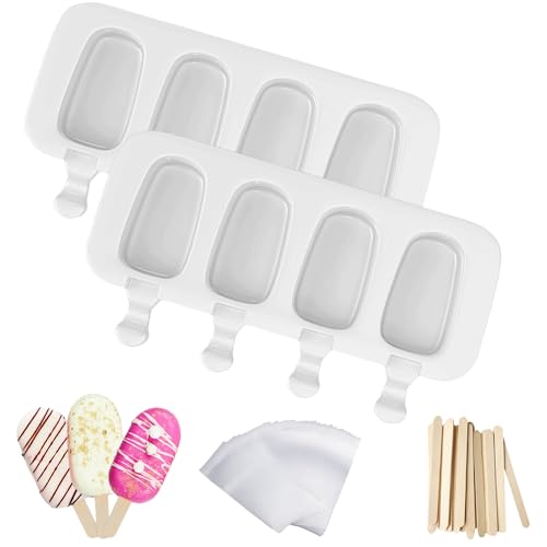 2 Pack Popsicles Molds (White)