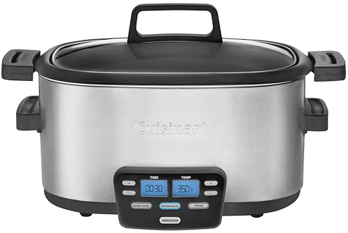 3-In-1 Cook Central 6-Quart Multi-Cooker: Slow Cooker, Brown/Saute, Steamer, MSC-600 NAS, Silver (6 Quarts / Cooker)