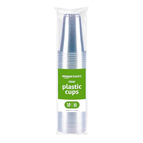 Disposable Clear Plastic Cups for Cold Drinks (16 Ounces)