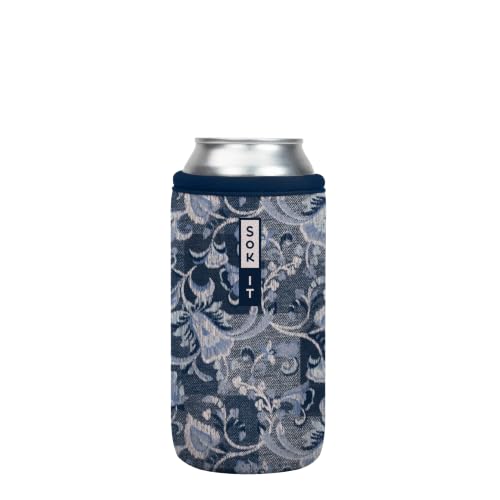 CanSok Sleeve for Beer & Soda Insulated Neoprene Cover (Paisley Patchwork / 16oz Can Sleeve)