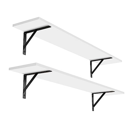 Long Wall Shelves (White / 39.4 Inch)