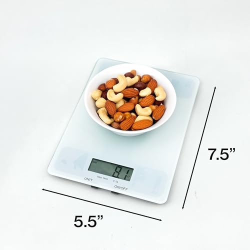 Glass Platform Digital Kitchen Scale (Glass - White)