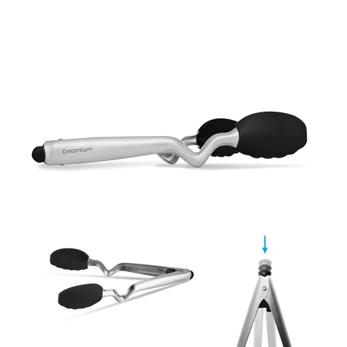 Clongs Grippy Silicone & Stainless Steel Kitchen Cooking Tongs with Click
