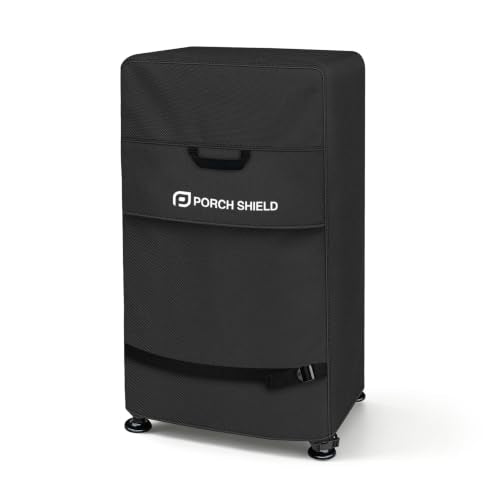 30 inch Outdoor Smoker Cover 20W x 18D x 33H inch (20"W x 18"D x 33"H / Black)