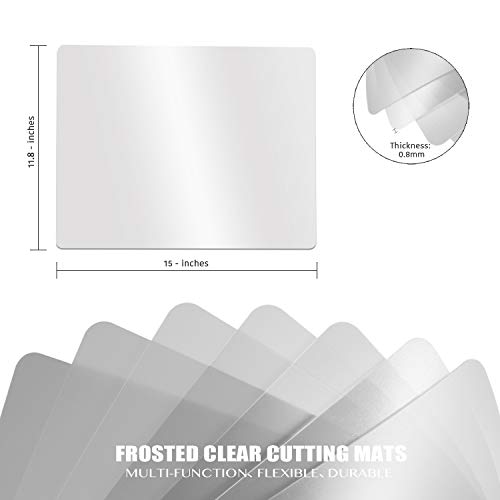 Flexible Plastic Cutting Boards for Kitchen (Clear)