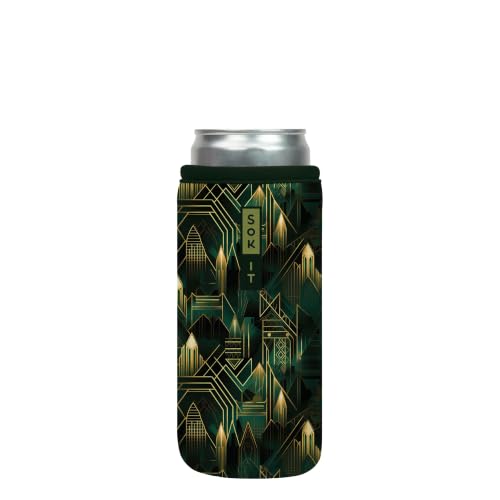 CanSok Sleeve for Beer & Soda Insulated Neoprene Cover (City Limits / 12oz Slim Can Sleeve)