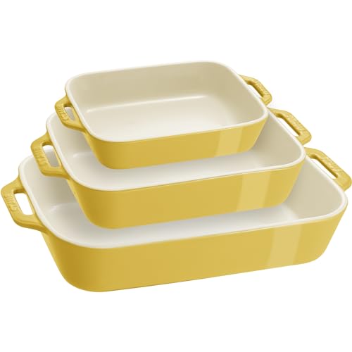 3 Pc Ceramic Baking Dish Set (3-pc / Citron)