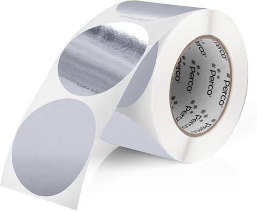 Metallic Silver Round Circle Dot Sticker 3 (Metallic Silver / 3 Inch)