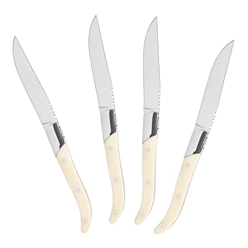 Laguiole Connoisseur Set of 4 Faux Ivory Steak Knives (Faux Ivory)
