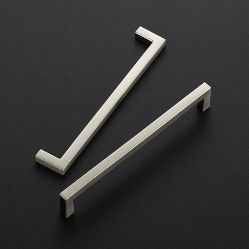 Brushed Nickel Cabinet Handles Cabinet Pulls 6 (Brushed Nickel / Flat Black 6-1/4'' Hole Center)