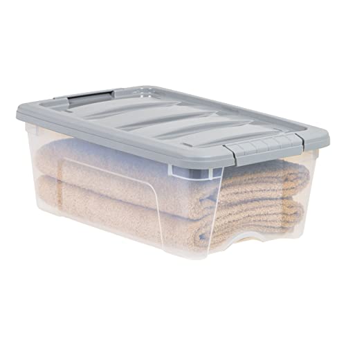 Plastic Storage Containers with Secure Latching Lids (12 Qt. - 6 Pack)