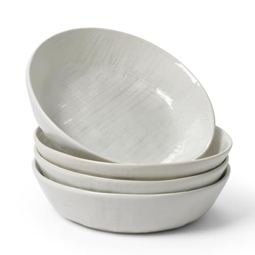 Moonlight 8.5 Inch Pasta Bowls Set of 4 (White / Moonlight)