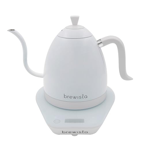 Artisan Electric Gooseneck Kettle (All White)
