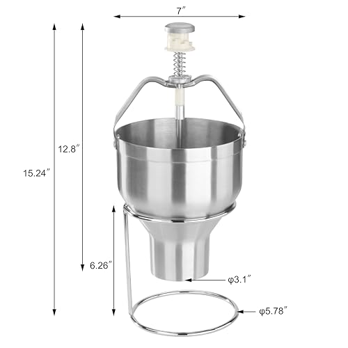Pancake Batter Dispenser with Stand (Stainless Steel)
