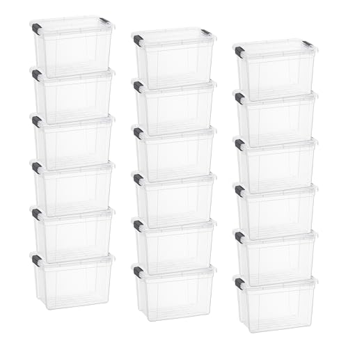 8.7 Quart Clear Plastic Storage Boxes with Lids (8.7 Quart)