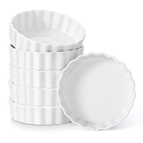 Porcelain Ramekins 8 Oz Oven Safe Set of 6