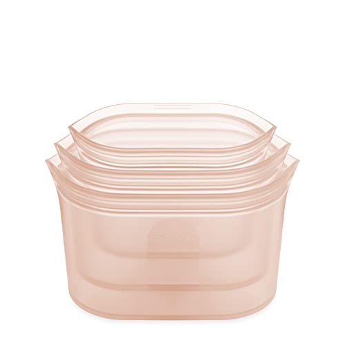 Reusable Food Storage Bags (Peach / 3 Dish Set)