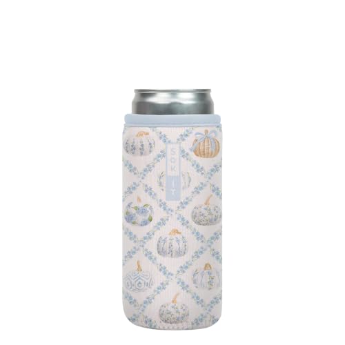 CanSok Sleeve for Beer & Soda Insulated Neoprene Cover (Porcelain Pumpkin / 12oz Slim Can Sleeve)