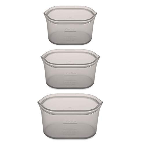 Reusable Food Storage Bags (Gray / 3 Dish Set)