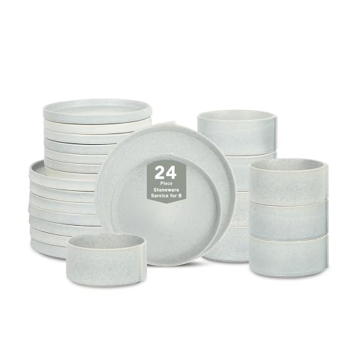Bao 24 Piece Dinnerware Set Stoneware (Blue-Grey / 24-Piece - Service for 8)