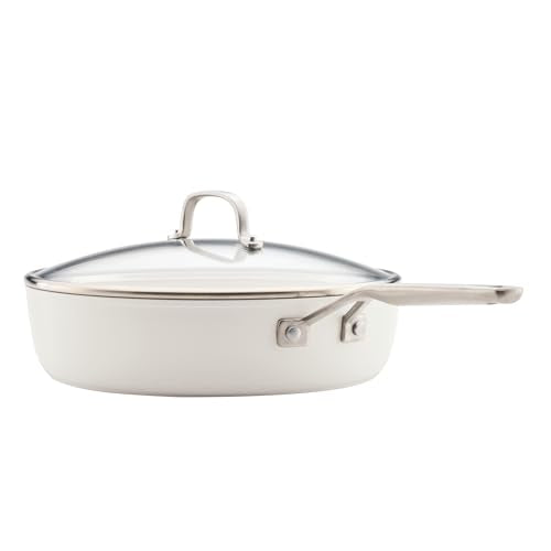 Hard Anodized Ceramic Saute Pan with Lid (Porcelain / 5-Quart)