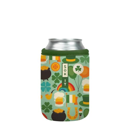 CanSok Sleeve for Beer & Soda Insulated Neoprene Cover (Irish Charm / 12oz Can Sleeve)