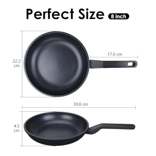 Nonstick Frying Pan Skillet (Cream / 8 Inch)