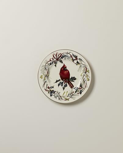 6049753 Winter Greetings Accent Plate (Accent Plate, Cardinal)