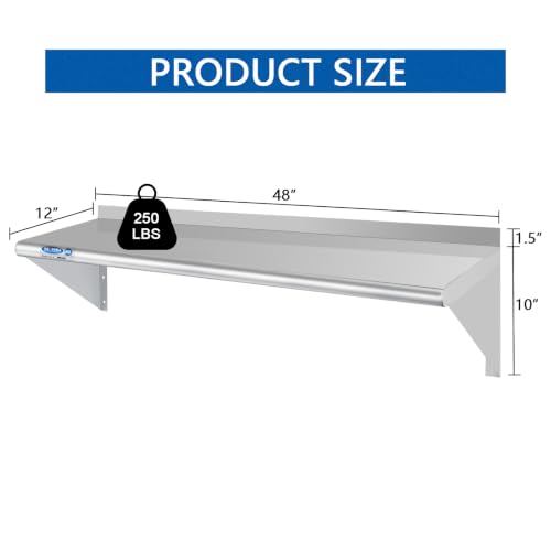 HARDURA Stainless Steel Shelf 12" x 48" (12"X48")