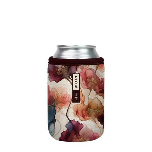 CanSok Sleeve for Beer & Soda Insulated Neoprene Cover (Watercolor Whisper / 12oz Can Sleeve)
