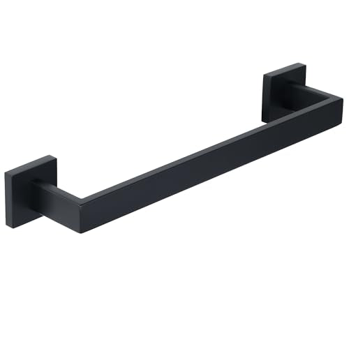 Towel Bar Towel Racks for Bathroom Wall Mount 12 Inch (Single 12 Inch / Matte Black)