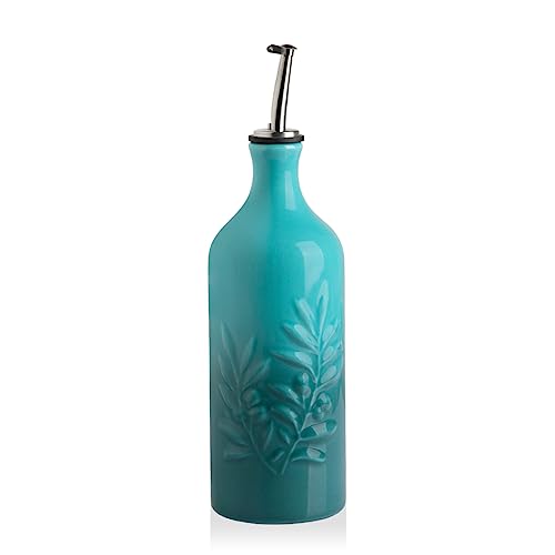 Sweejar Ceramic Olive Oil Dispenser Bottle (Gradient Blue / 20 oz, Set of 1)