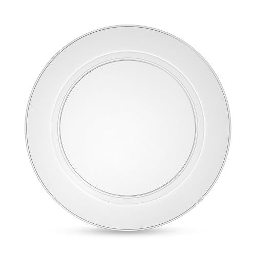 100 Elegant Clear Plastic Plates Set (Clear)