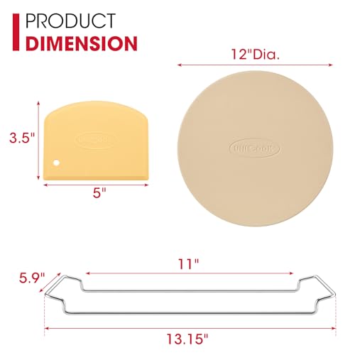 12 Inch Round Pizza Stone for Oven and Grill