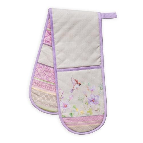 Double Oven Mitts 100% Cotton Double Oven Glove (092 - Magnolia Mornings / 7" x 35" (Double Oven Mitt))