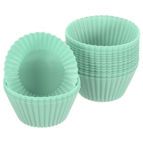 18Pcs Silicone Cupcake Liners (Nordic Green / 2.8")