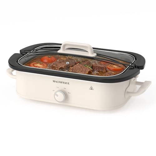 4 Quart Slow Cooker with Casserole Manual Warm Setting (4 Quarts / Manual Oatmeal)