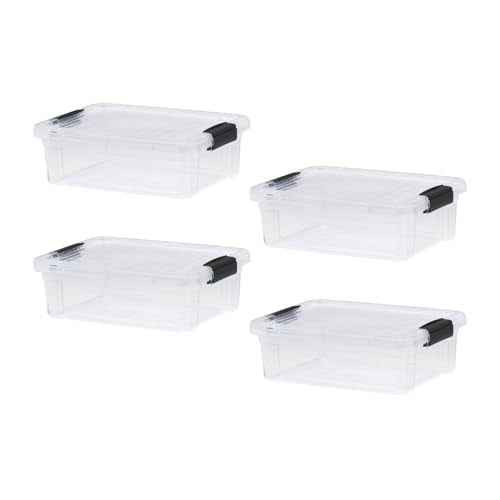 4.5 Quart Clear Plastic Storage Containers with Lids (4.5 Quart)