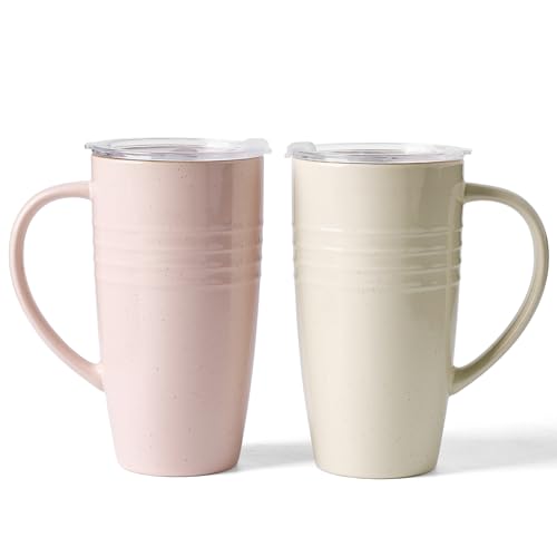 Jupiter Large Coffee Mug (Jupiter-Light Pink and Vanilla White / 2pcs)