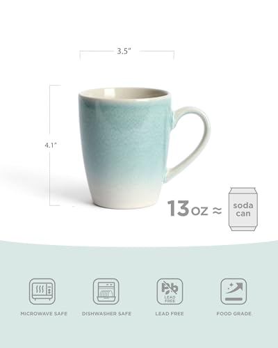 Coffee Mugs Set (4pcs / Glacier-Aqua)