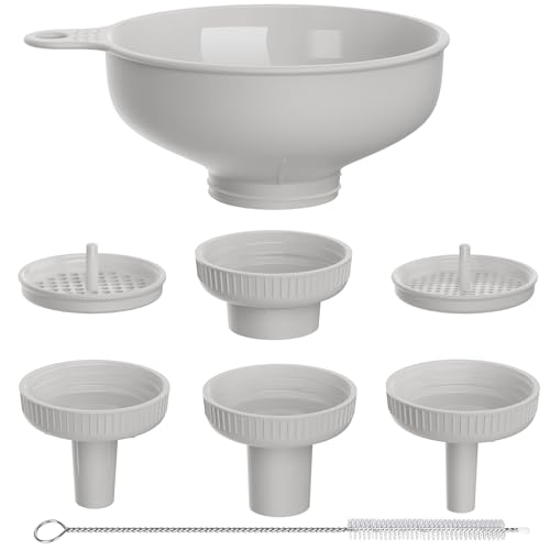 Wide Mouth Versatile Funnel for Kitchen Use for Filling Bottles (5 Count)