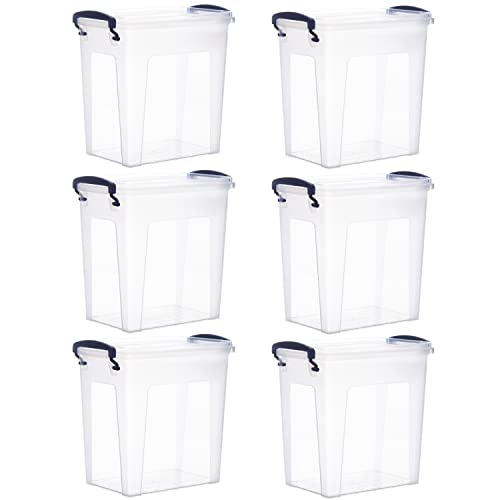 2.5 Quart Clear Plastic Storage Boxes with Lids (2.5 Quarts)