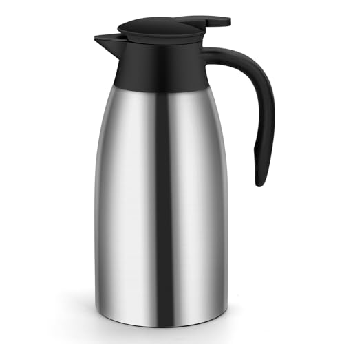 70oz Thermal Coffee Carafe Insulated Coffee Thermos (Silver)